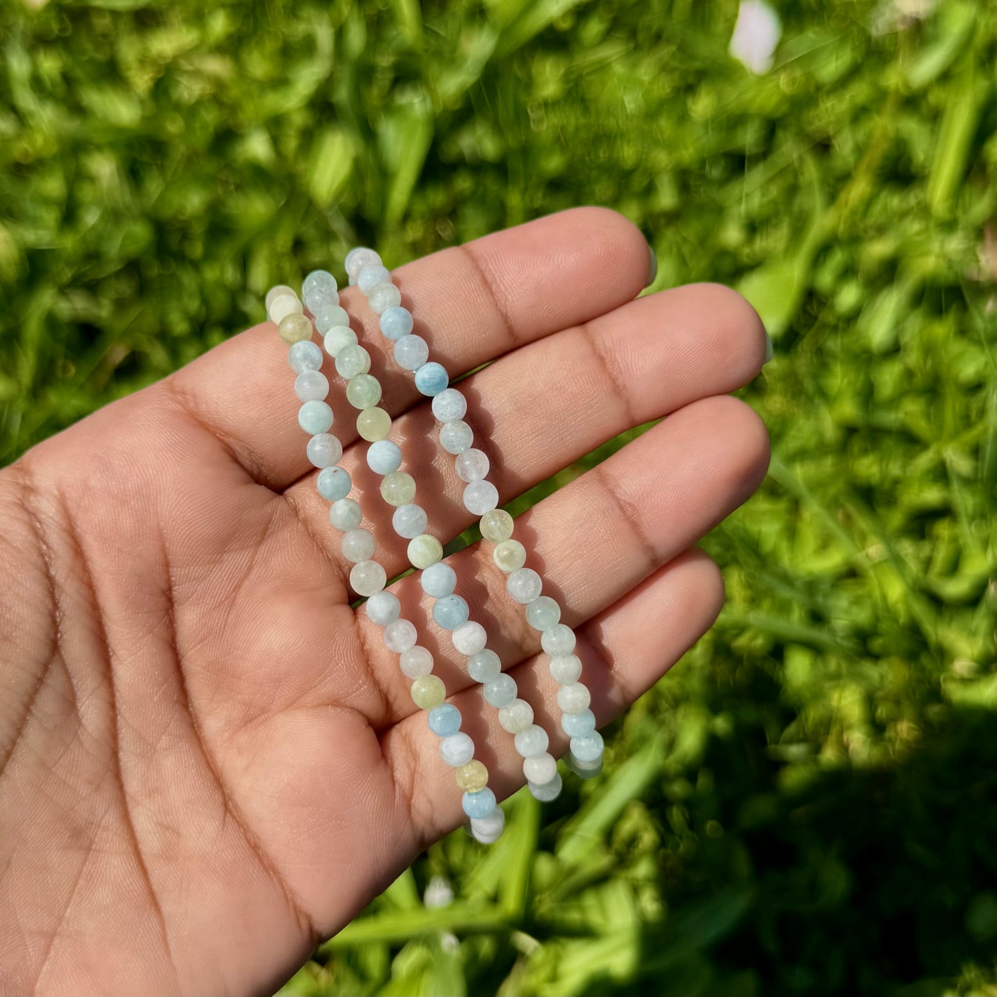 Bracelet en Aigue-Marine 4mm