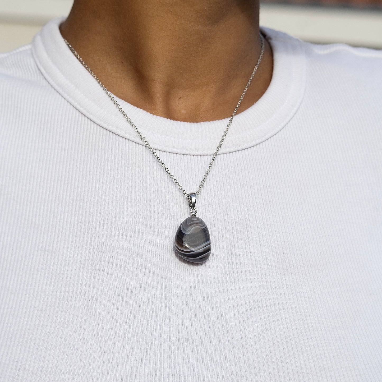Pendentif en Agate Botswana