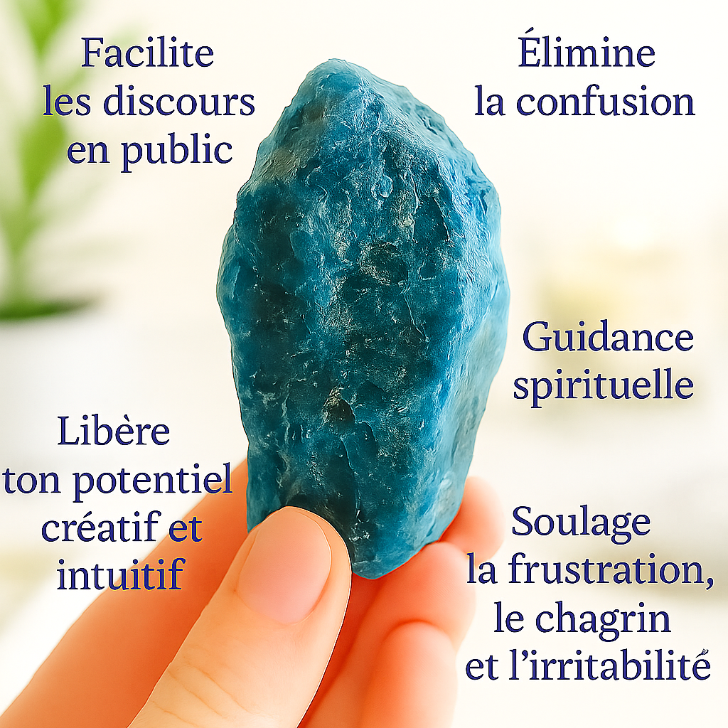 Bracelet en Apatite Bleue 4mm