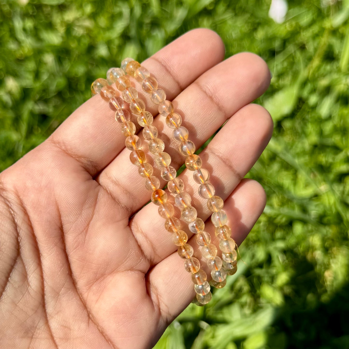 Bracelet en Citrine chauffée 4mm