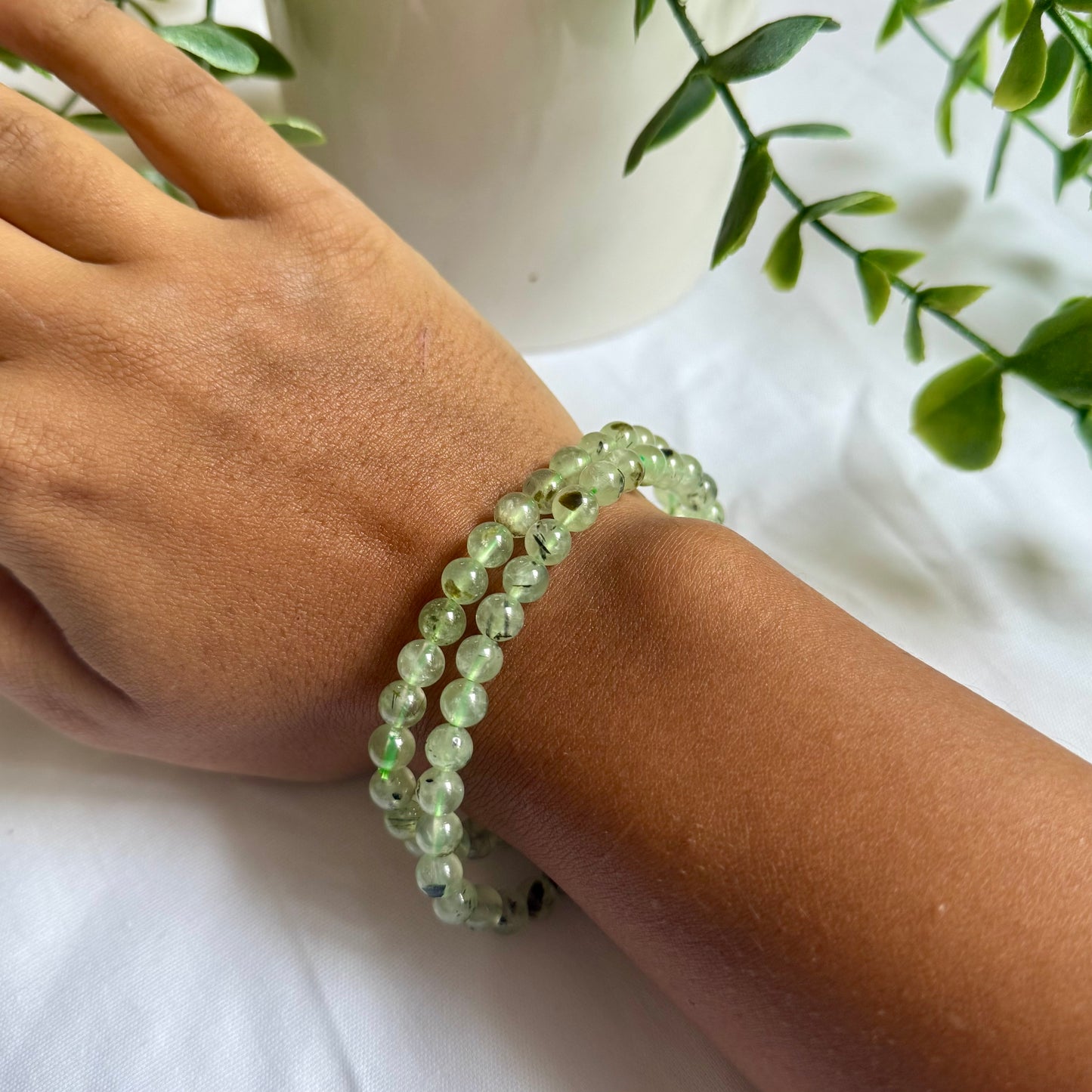 Bracelet en Préhnite 6mm