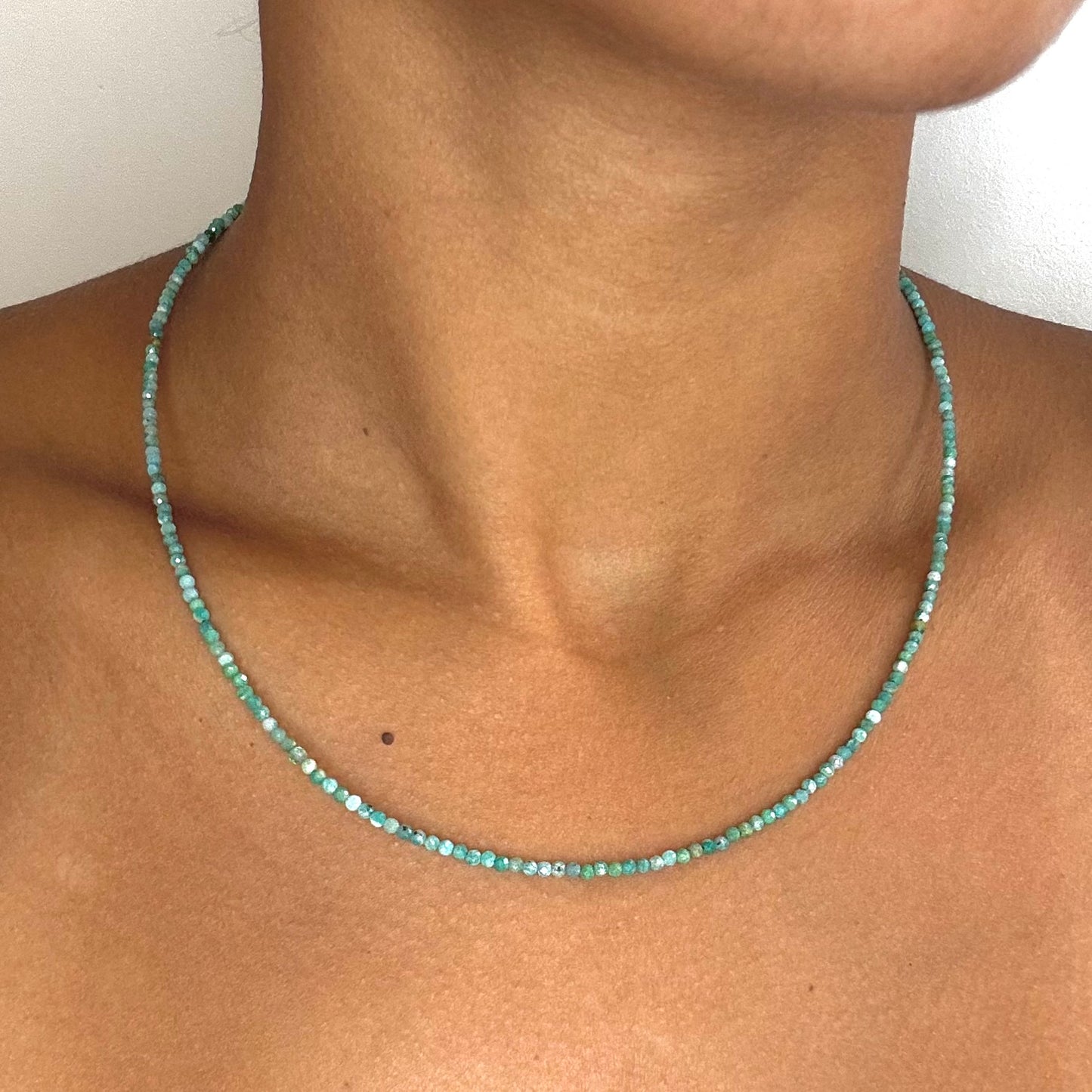 Colliers de perles en Amazonite