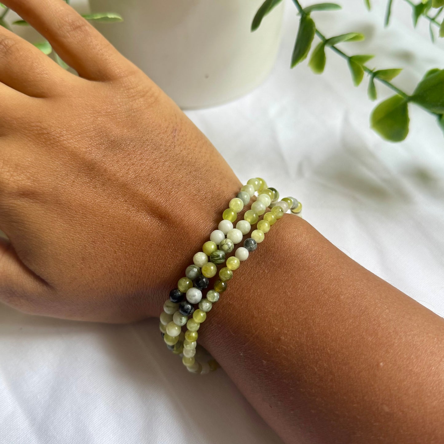 Bracelet en Serpentine 4mm