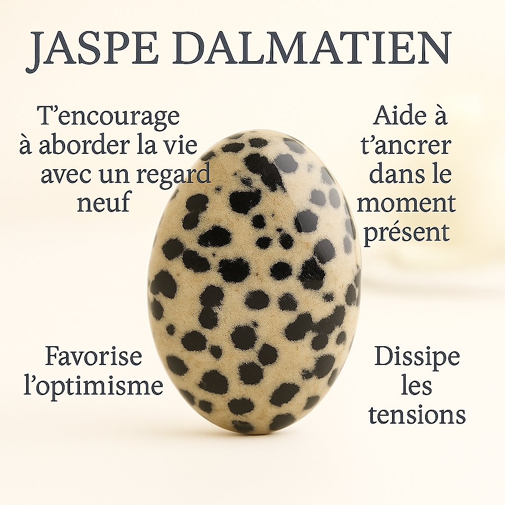 Bracelet en Jaspe Dalmatien 6mm