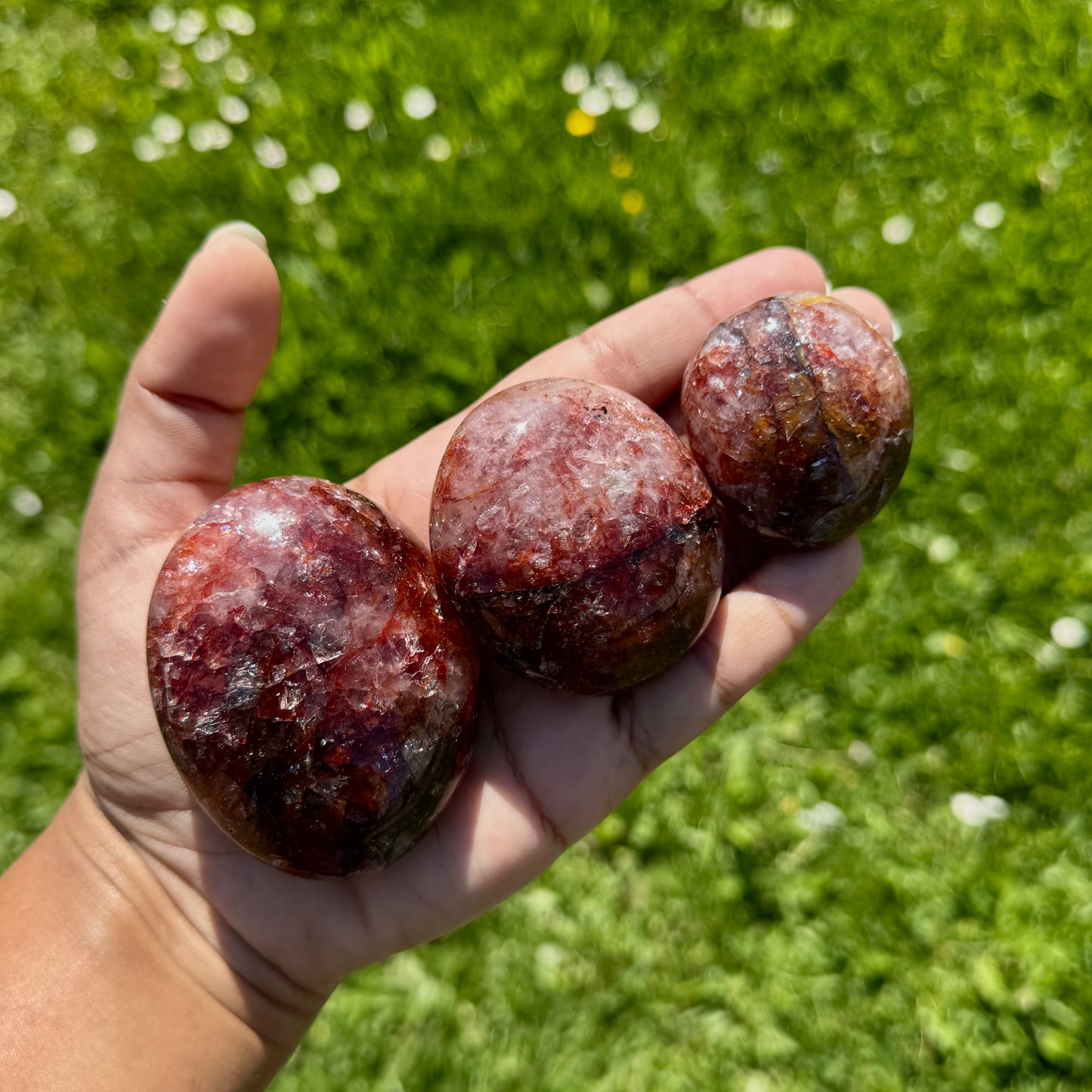 Galet en Quartz Hématoïde