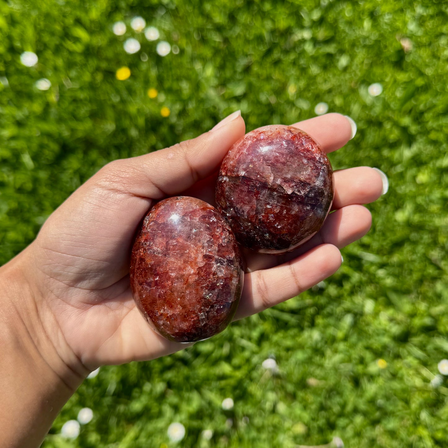 Galet en Quartz Hématoïde