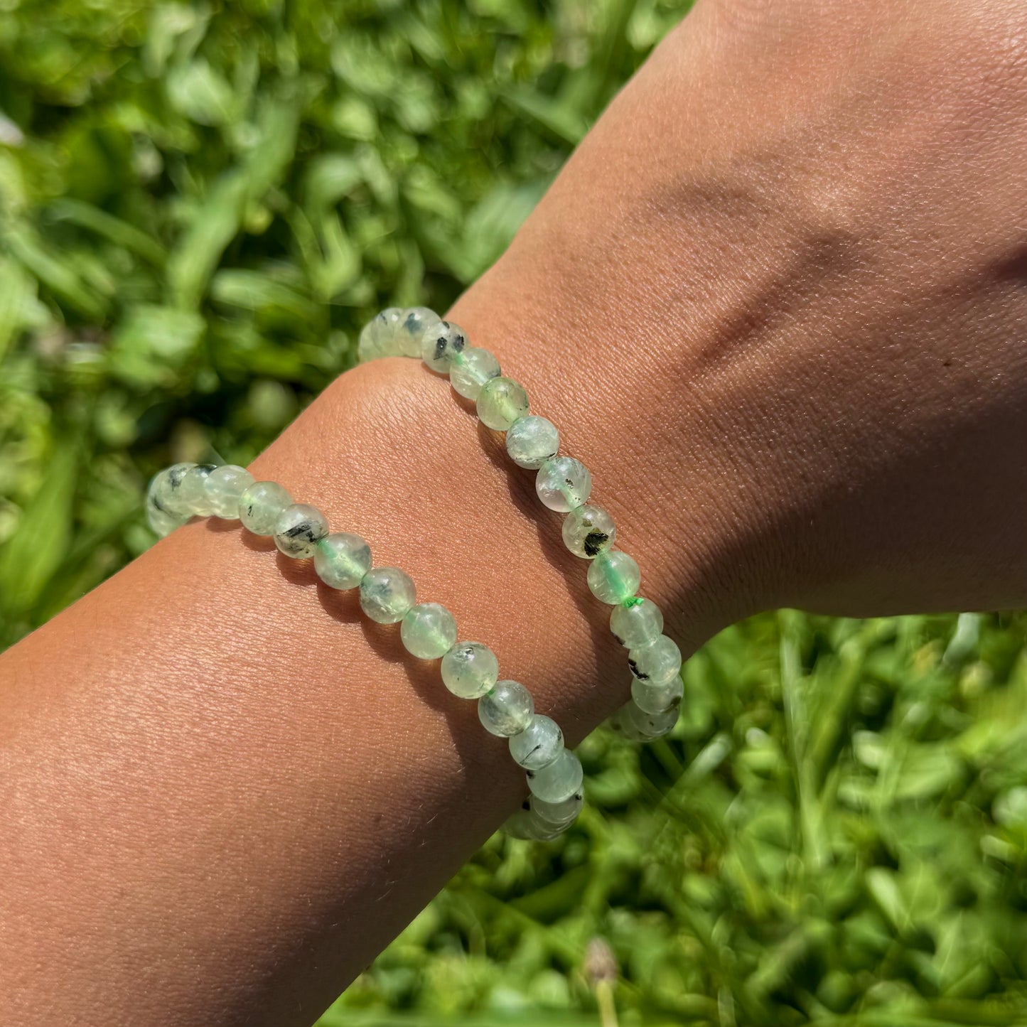 Bracelet en Préhnite 6mm