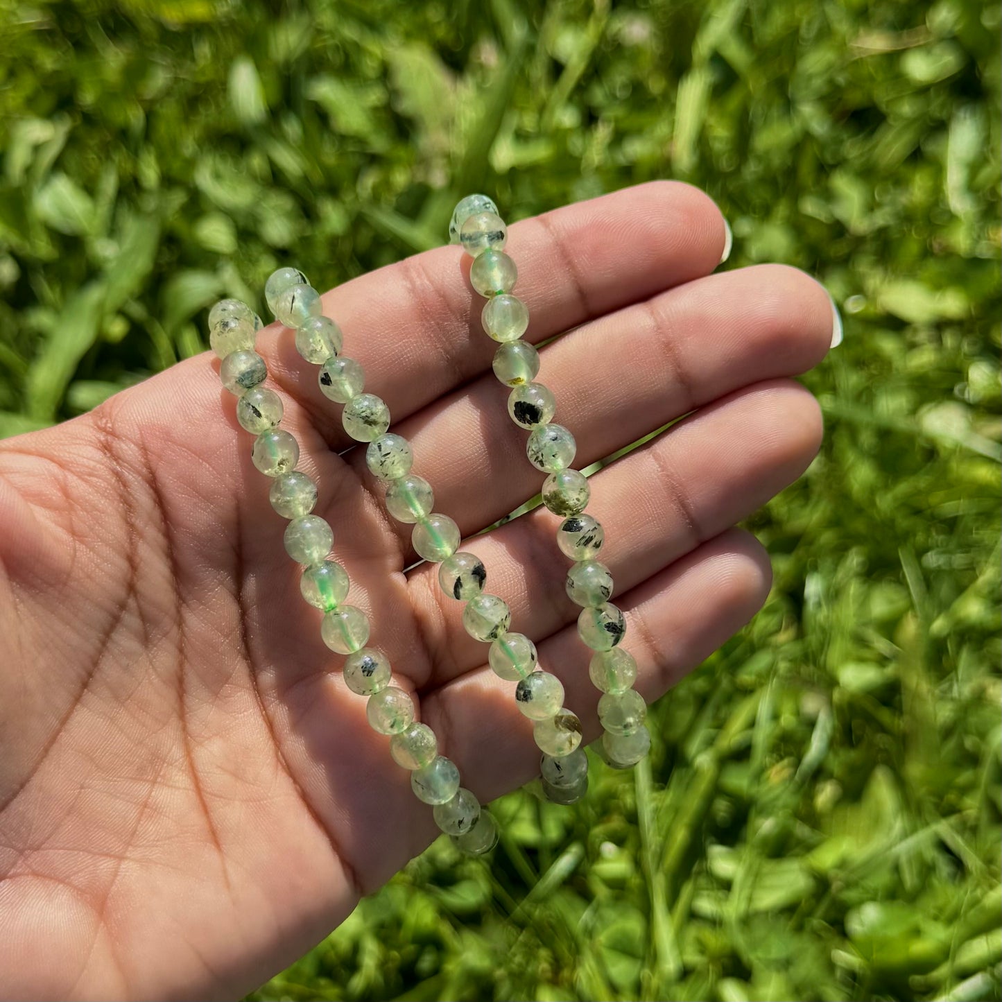 Bracelet en Préhnite 6mm