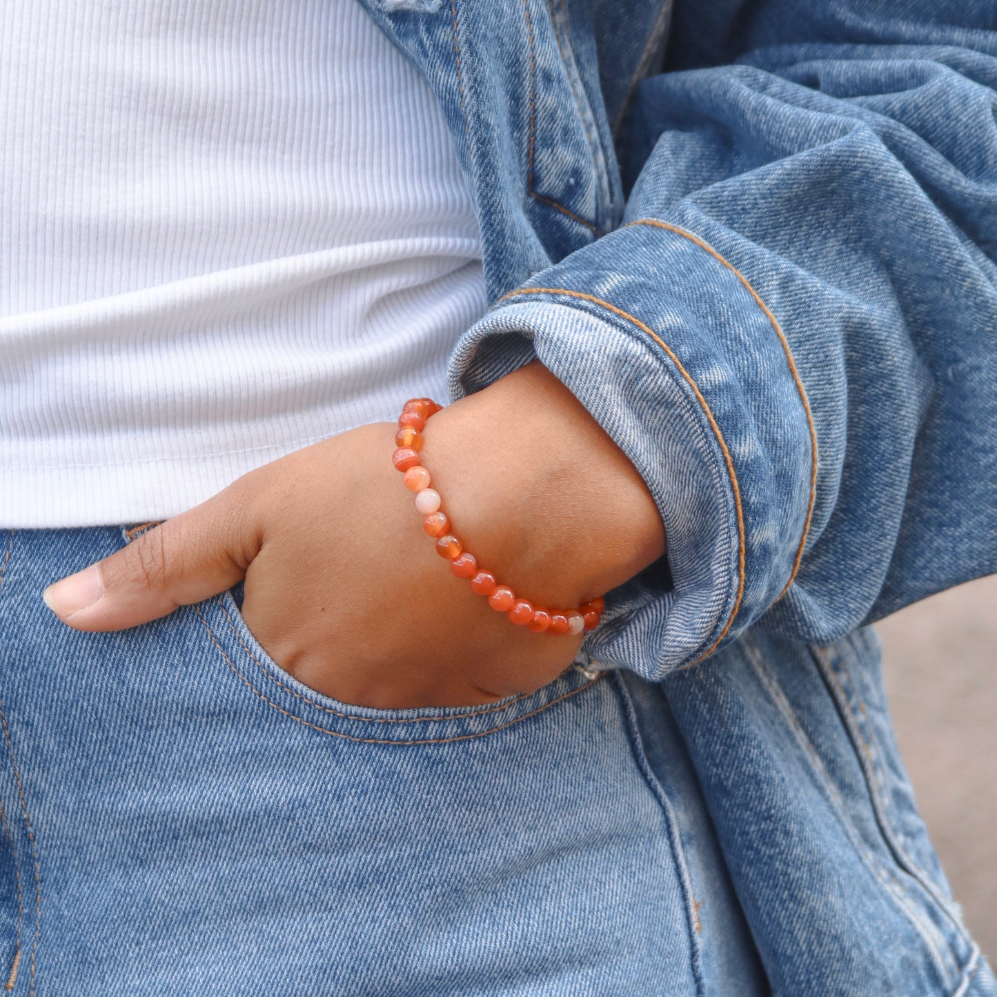 Bracelet en cornaline