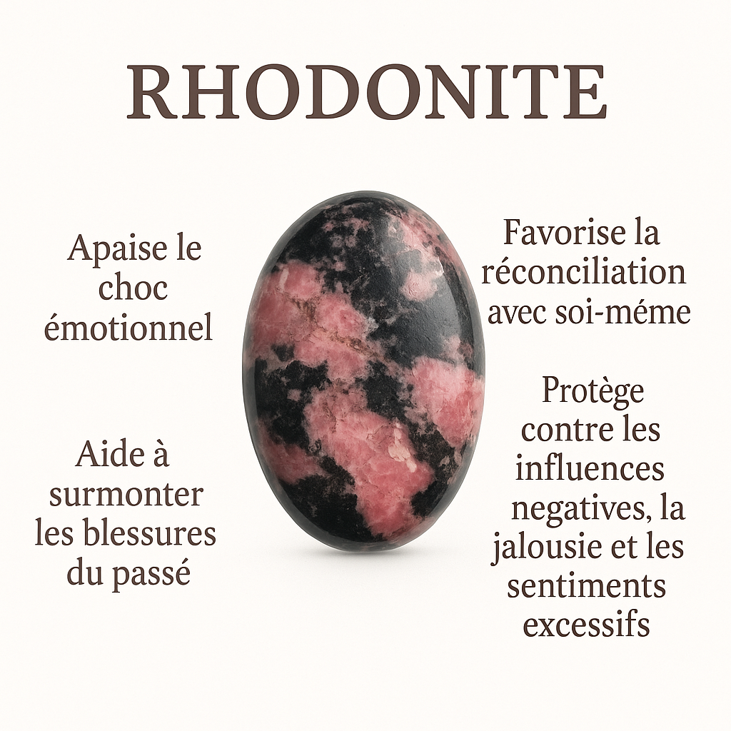 Galet en Rhodonite