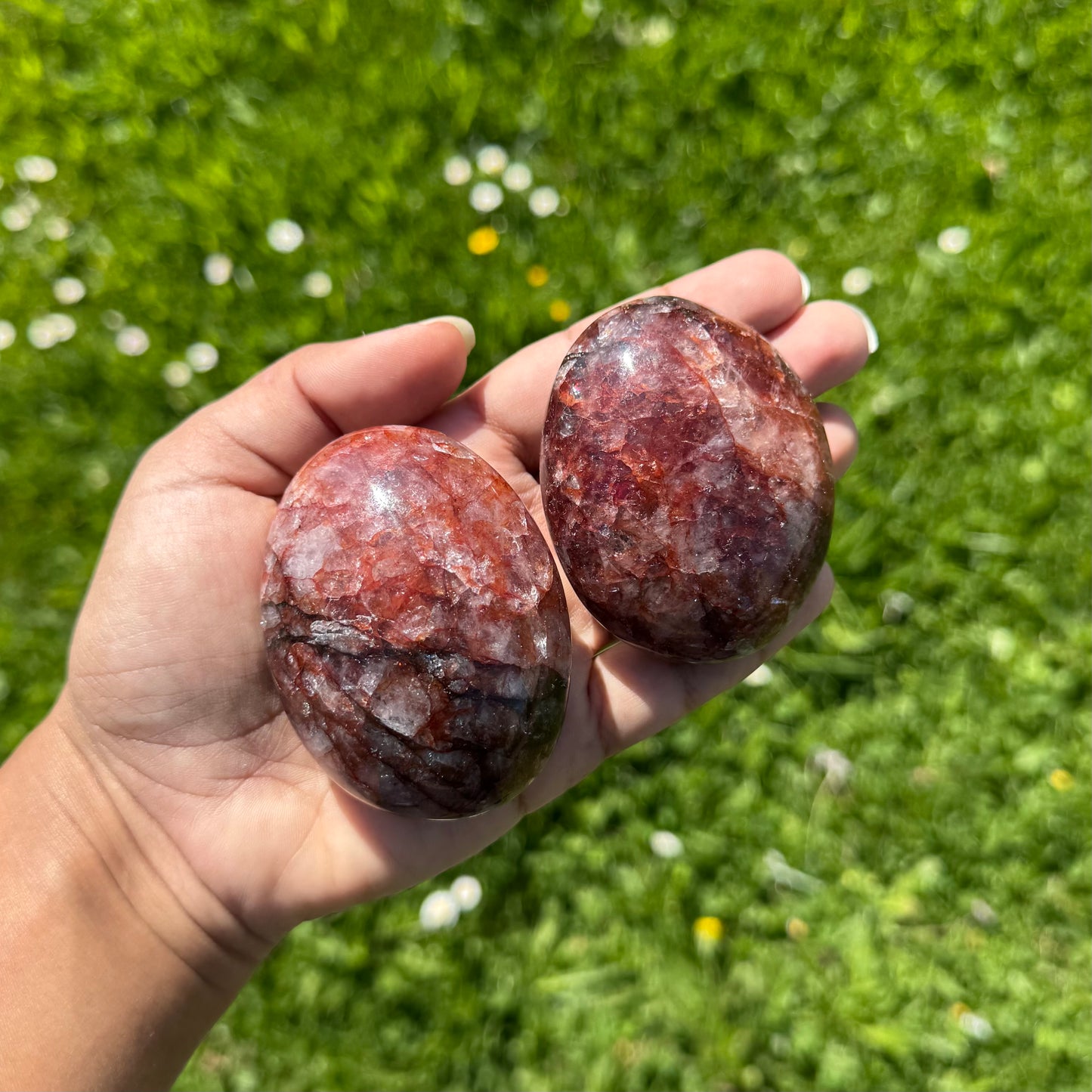 Galet en Quartz Hématoïde