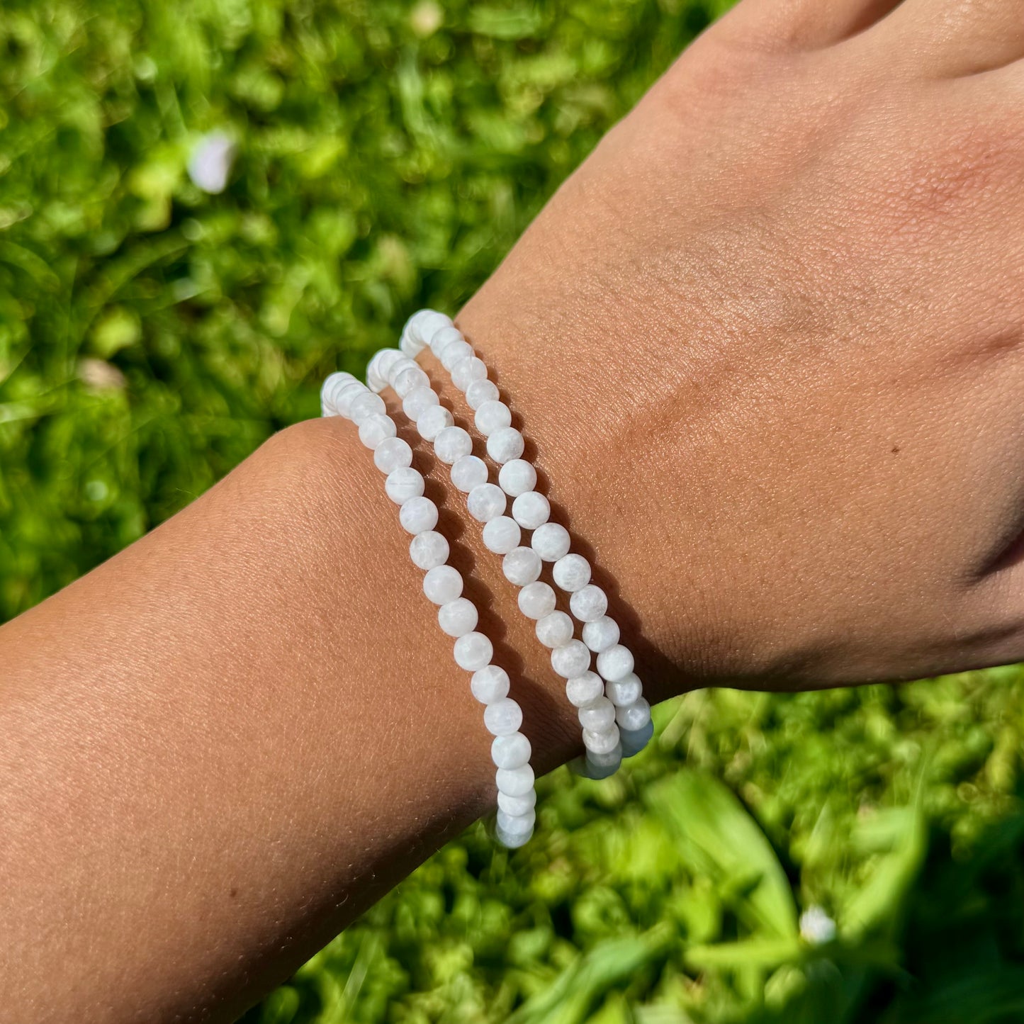 Bracelet en Pierre de Lune 4mm