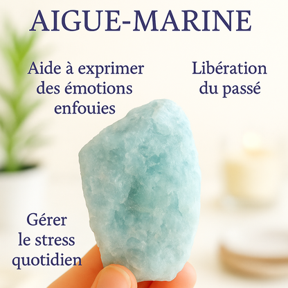 Collier de perles Aigue-Marine