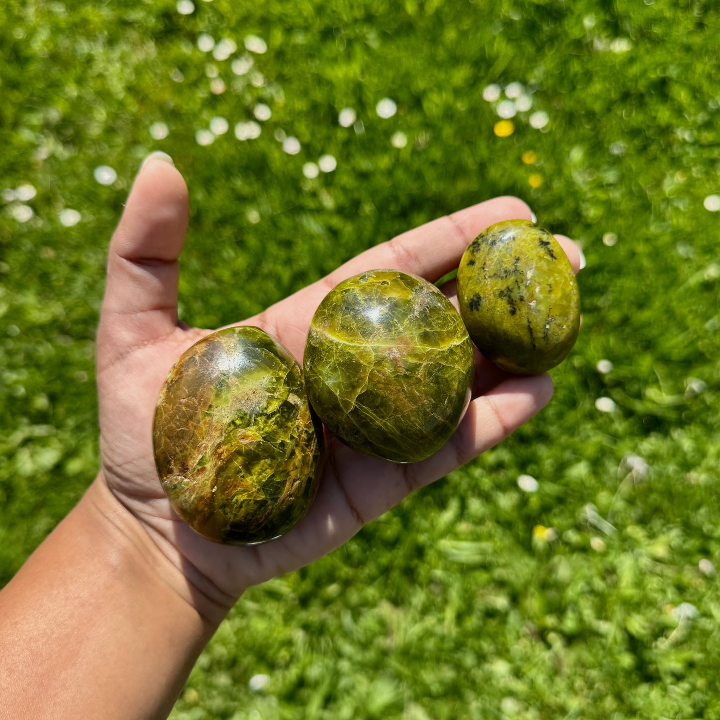 Galet en Opale Verte
