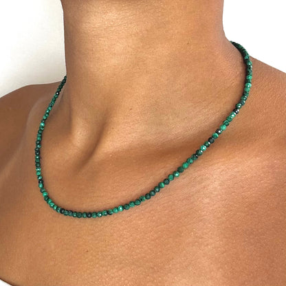 Collier de perles en Malachite