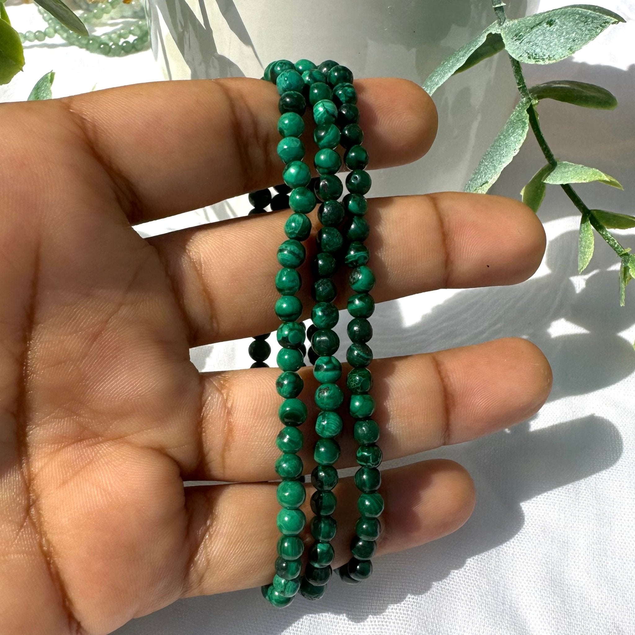 Bracelet en Malachite 4mm