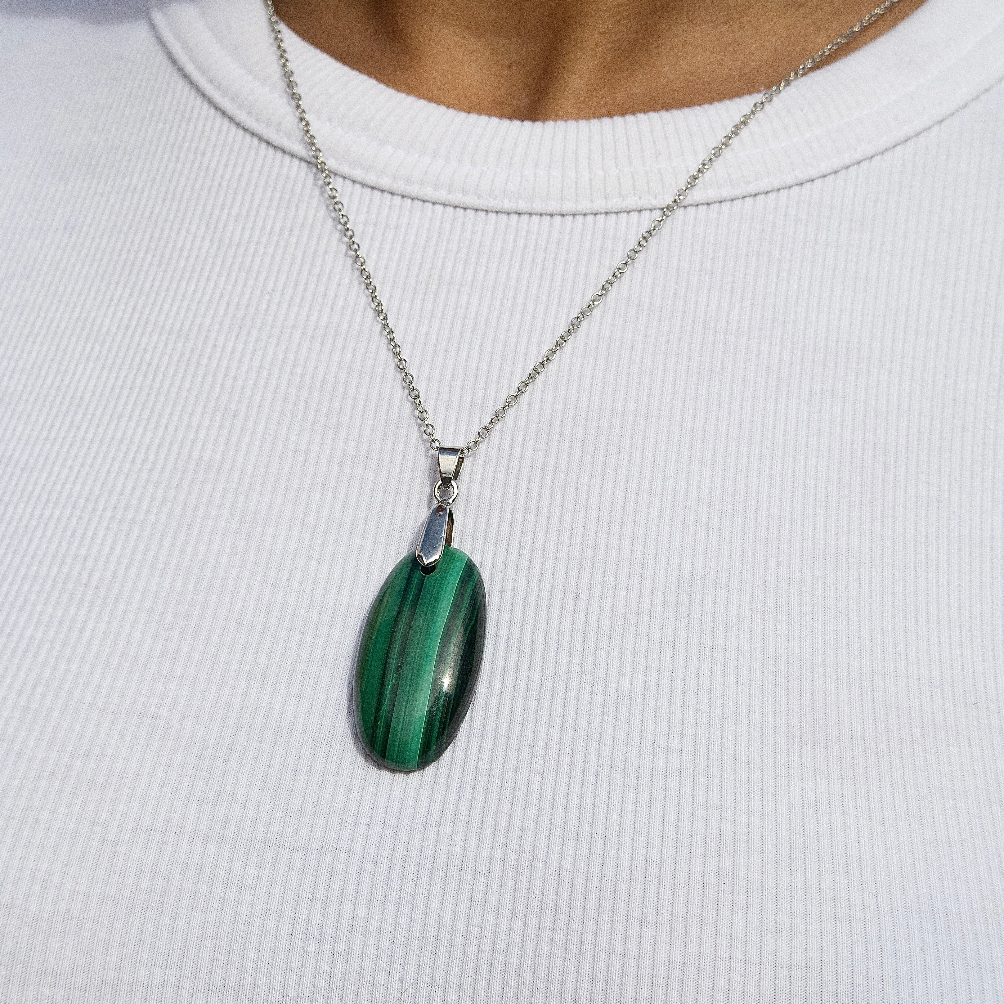 Pendentif en Malachite