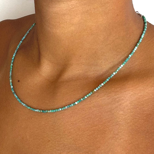 Colliers de perles en Amazonite