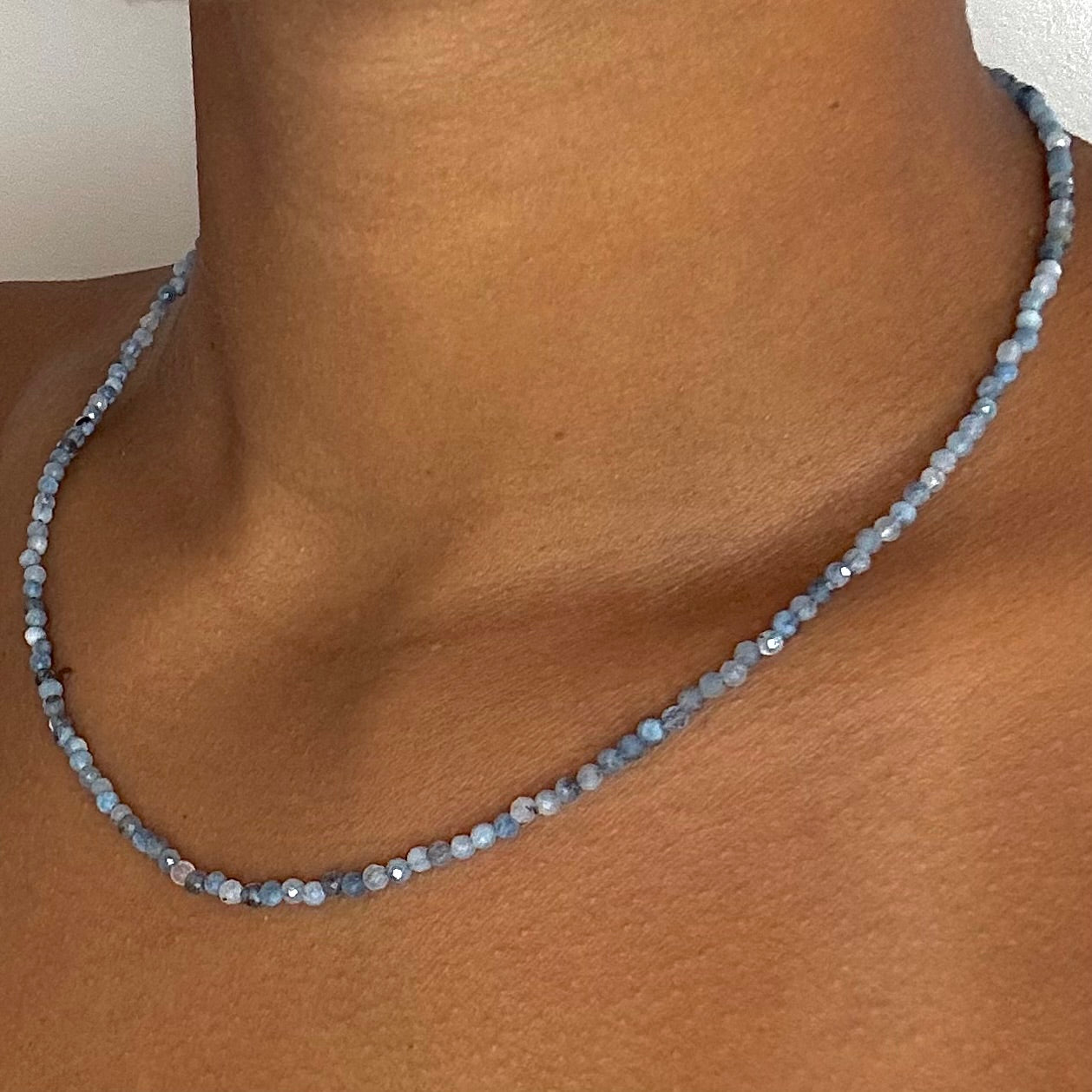 Collier de perles Aigue-Marine