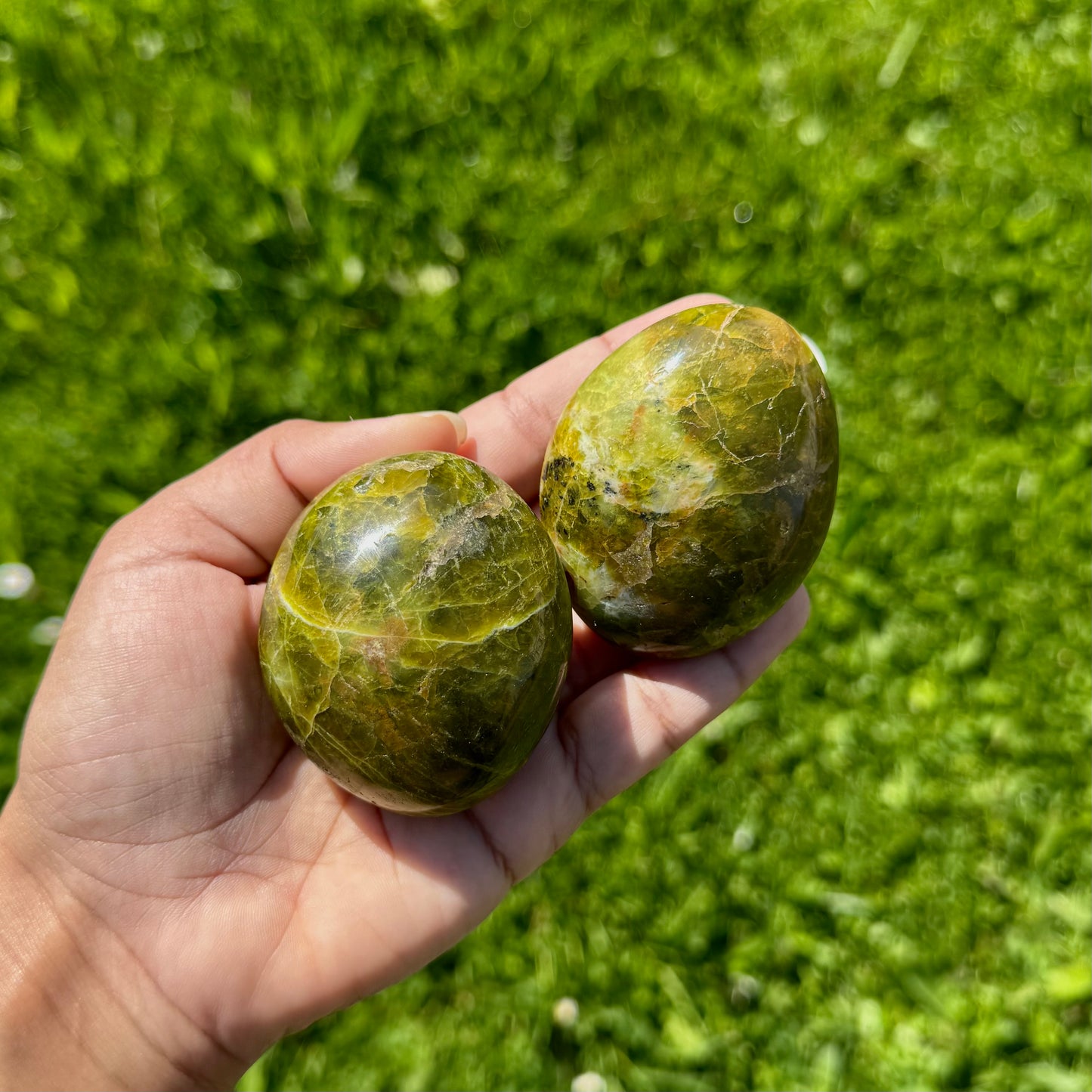Galet en Opale Verte