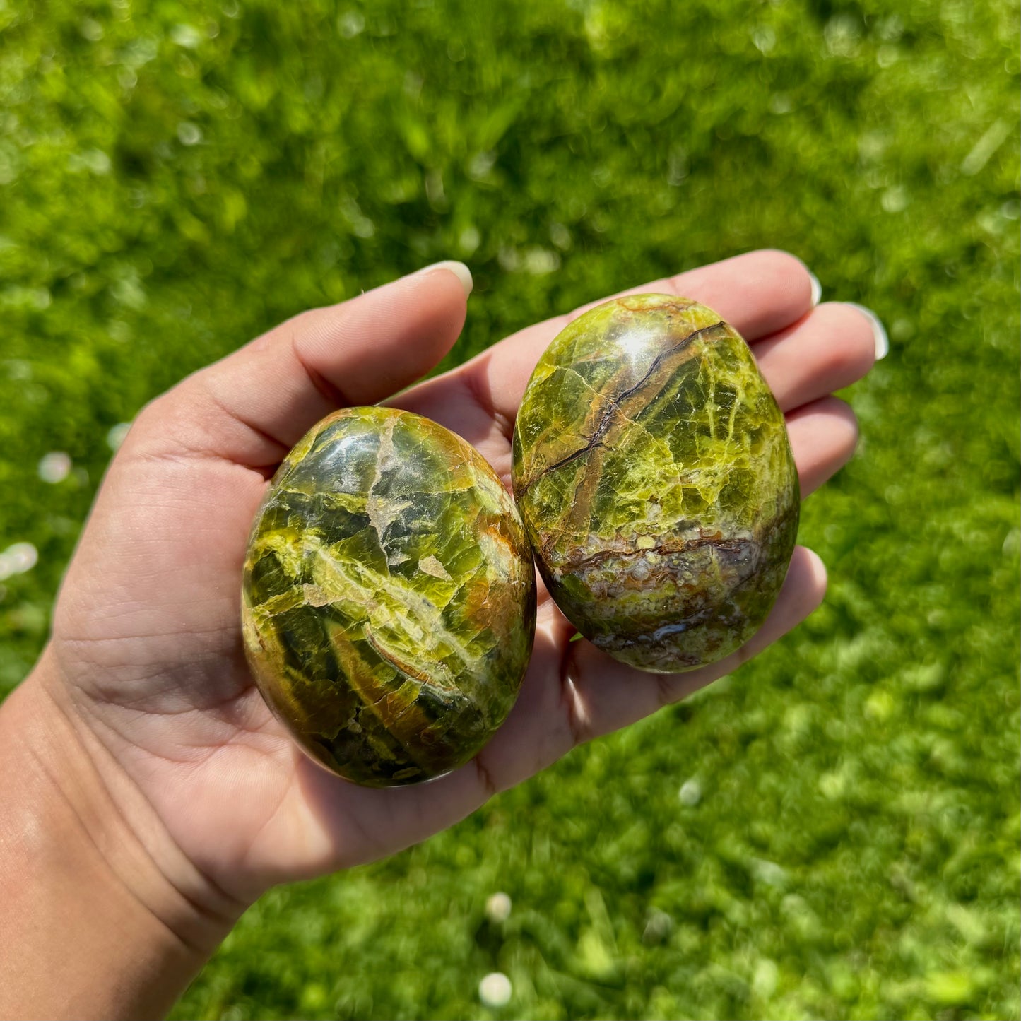 Galet en Opale Verte