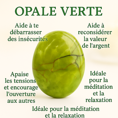 Galet en Opale Verte