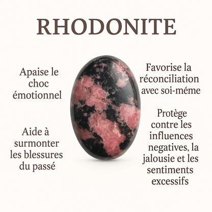 Galet en Rhodonite