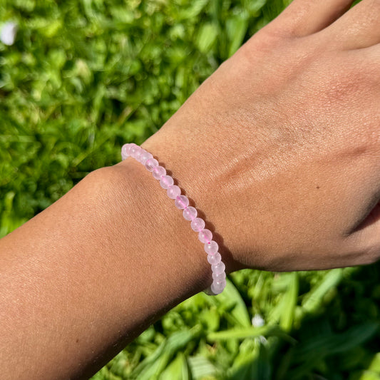 Bracelet en Quartz Rose 4mm
