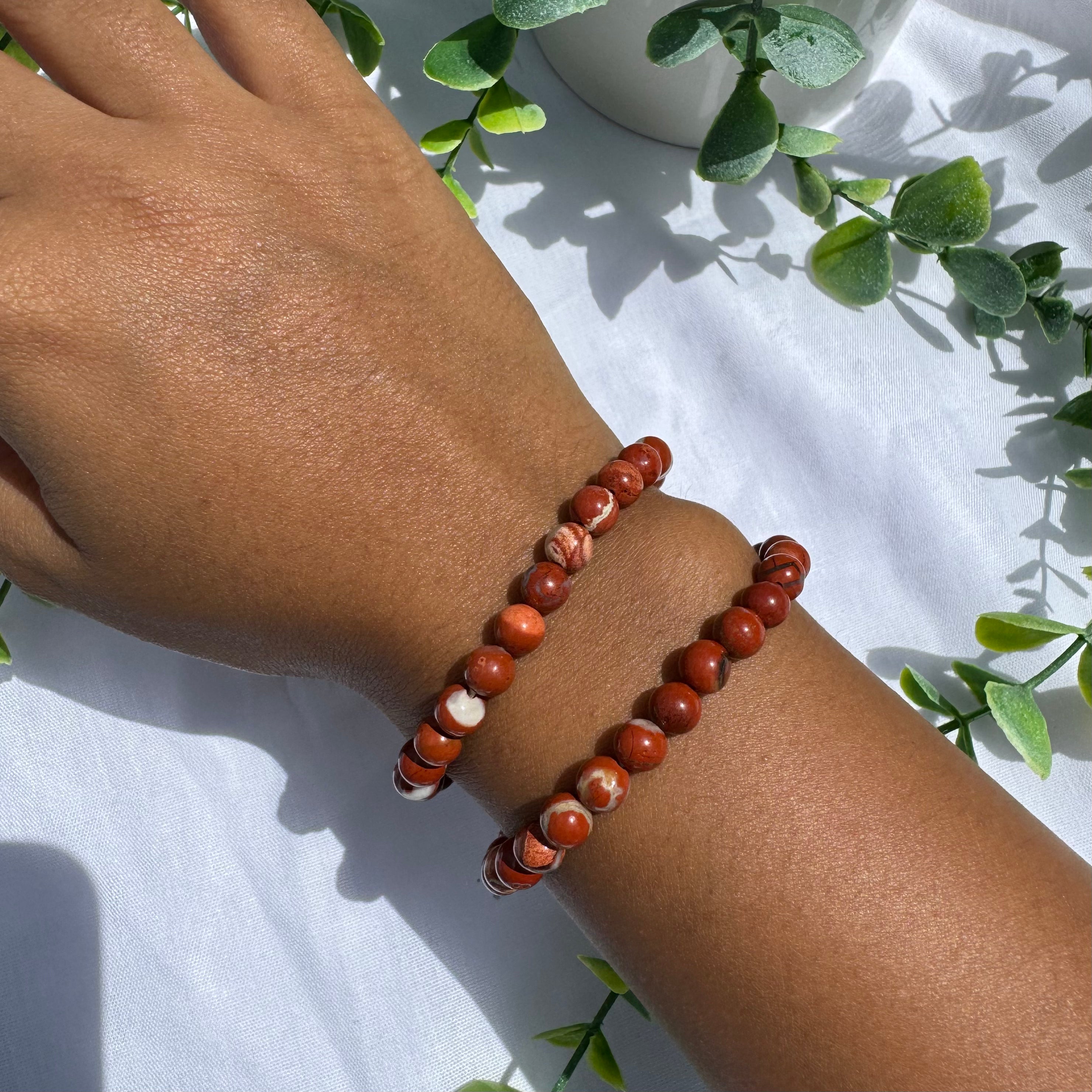 Bracelet en Jaspe Rouge