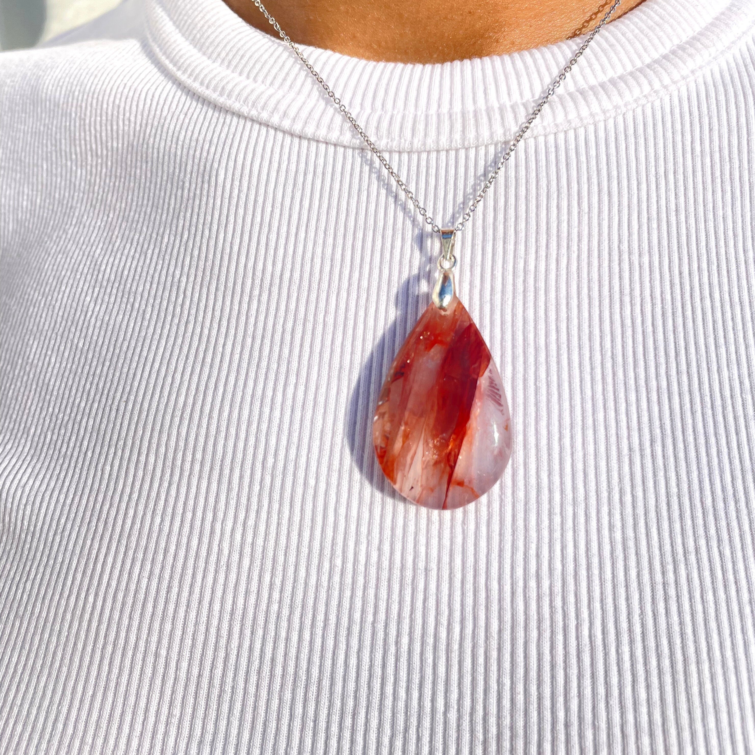 Pendentif en Quartz Hématoïde - Métanoïa