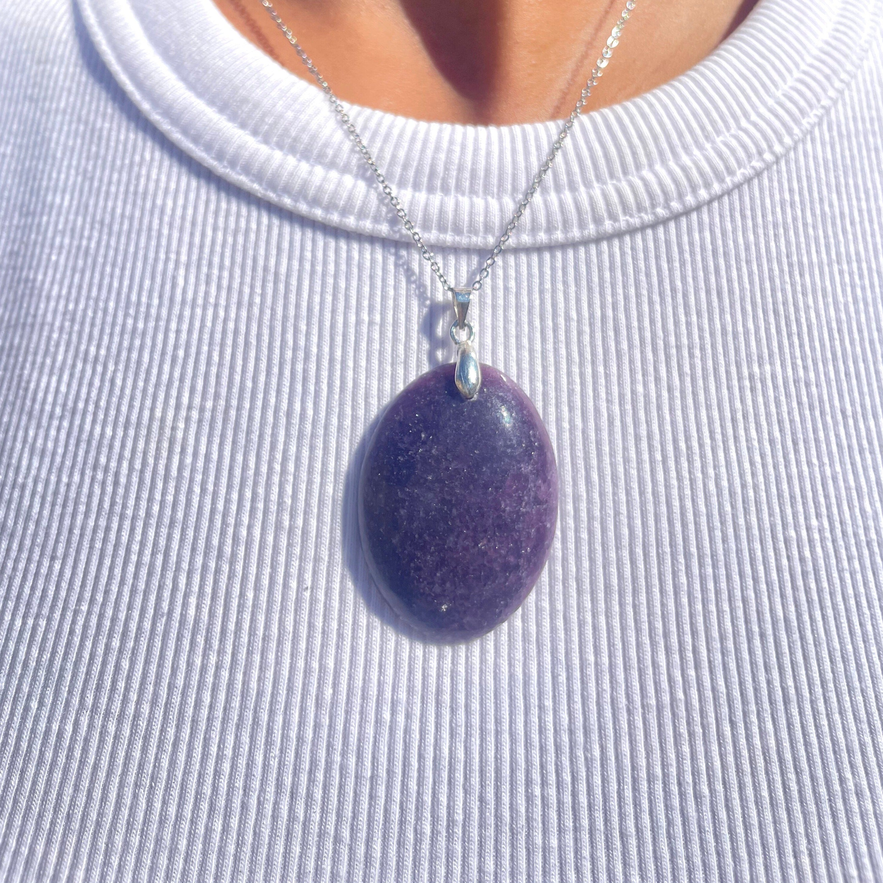 Pendentif en Lépidolite - Métanoïa