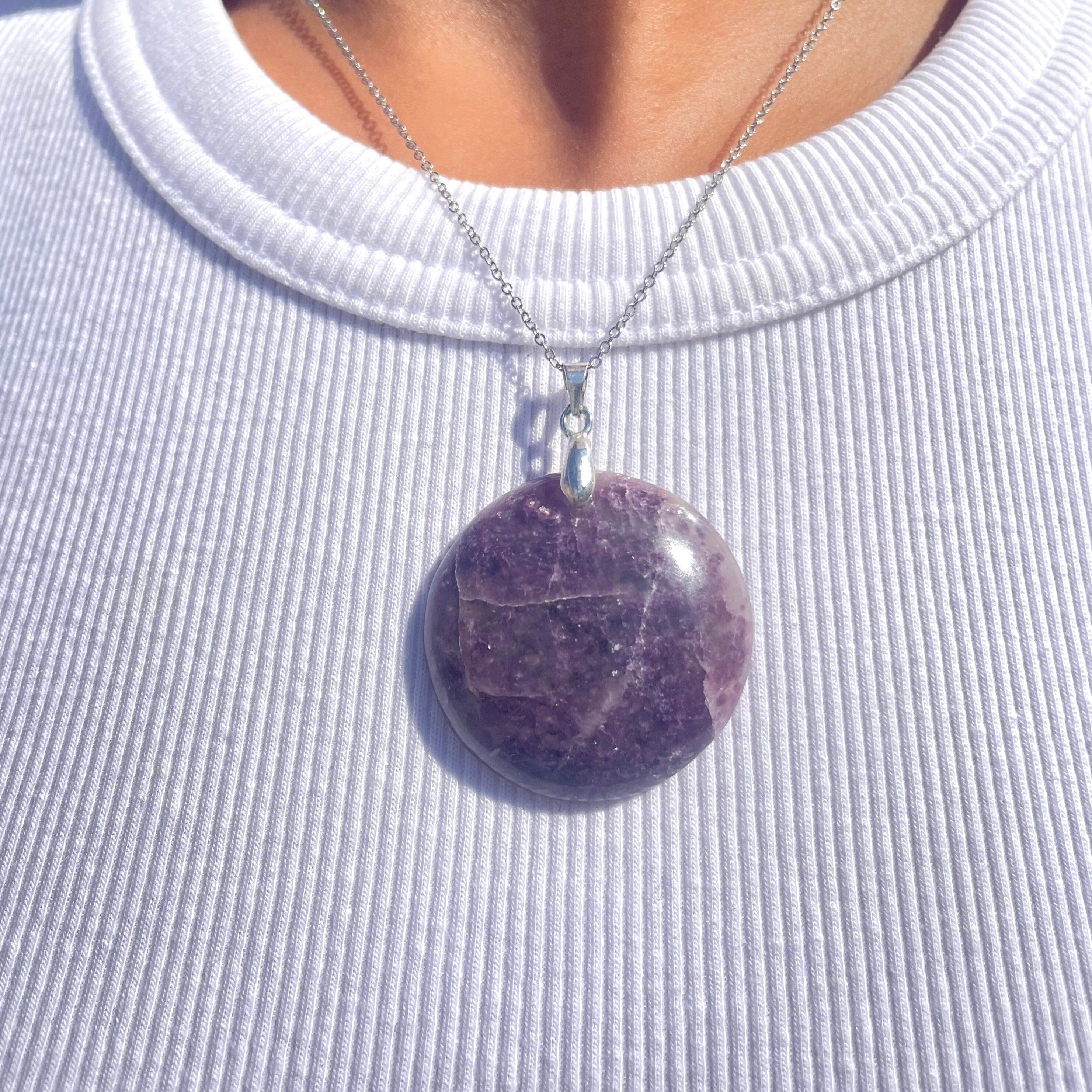 Pendentif en Lépidolite - Métanoïa