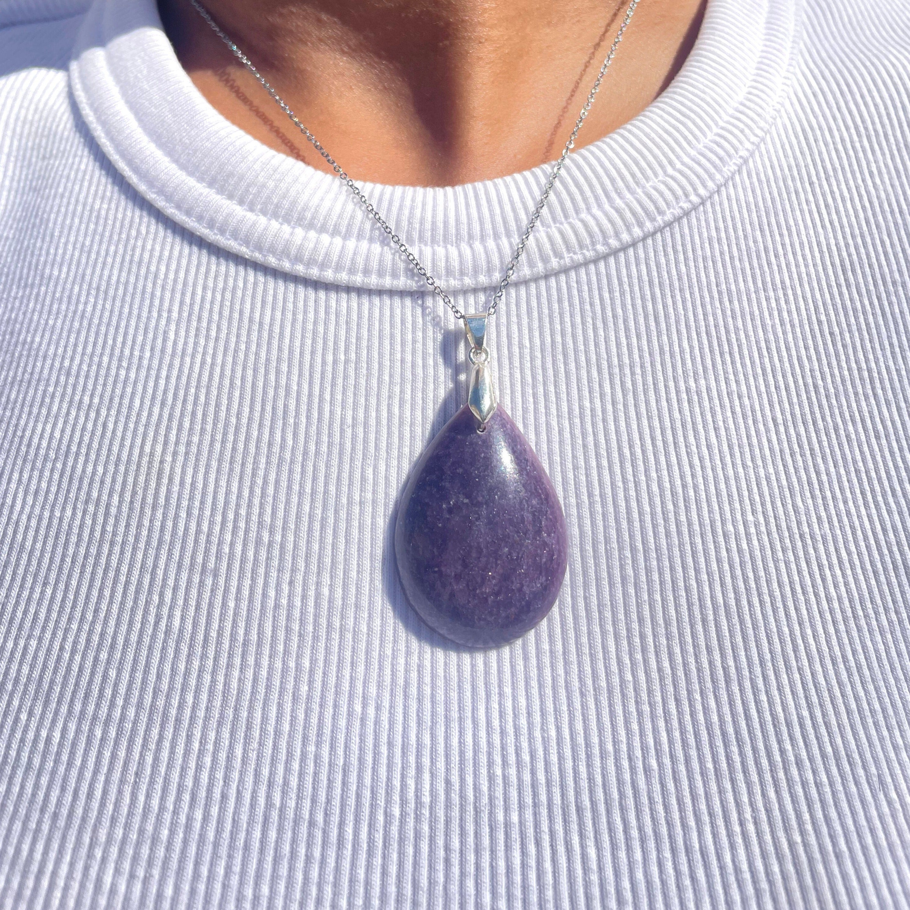 Pendentif en Lépidolite - Métanoïa